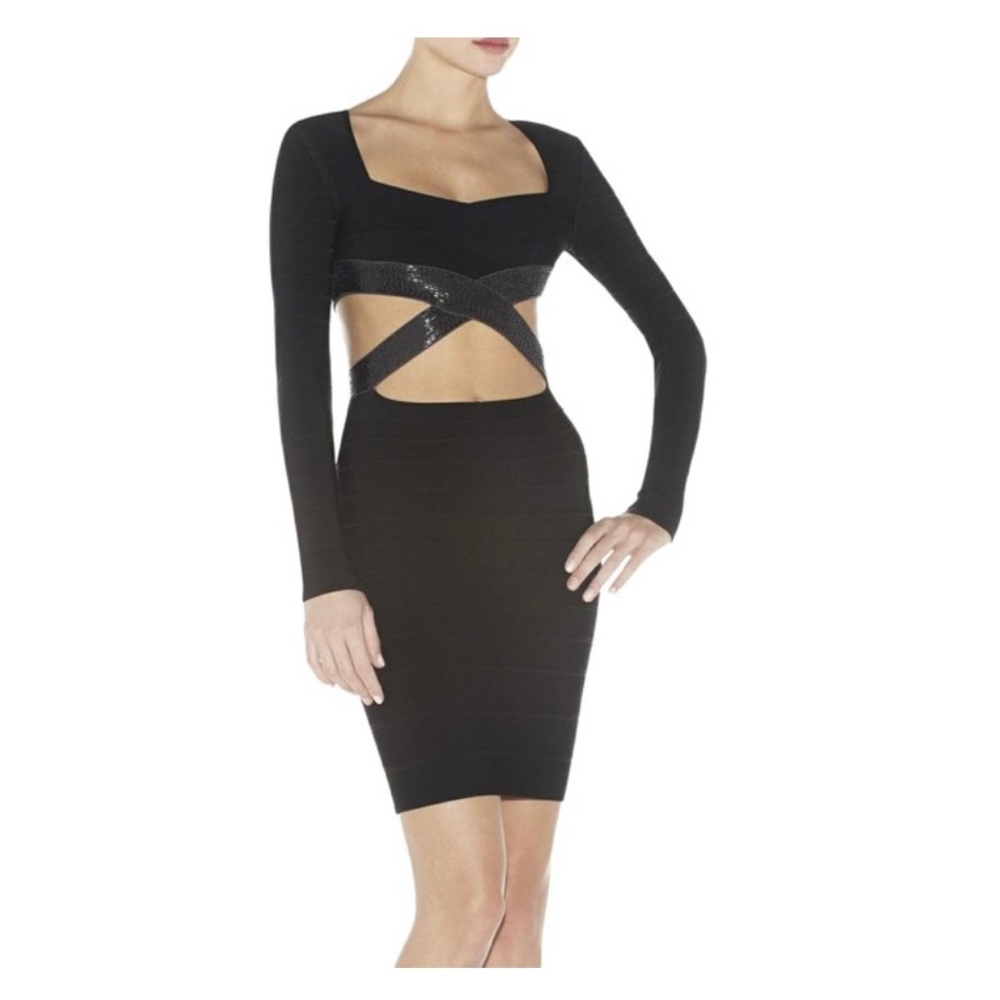 Hervé Leger
Black Gracie Beaded Night Out Dress